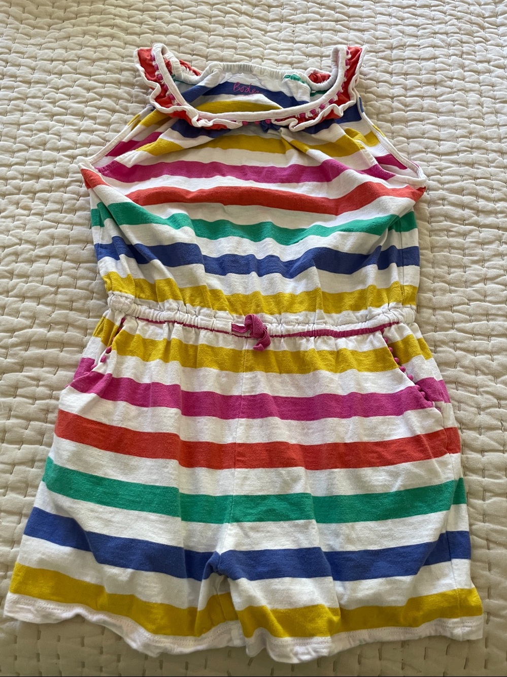 Mini Boden romper 11-12 stripe colorful